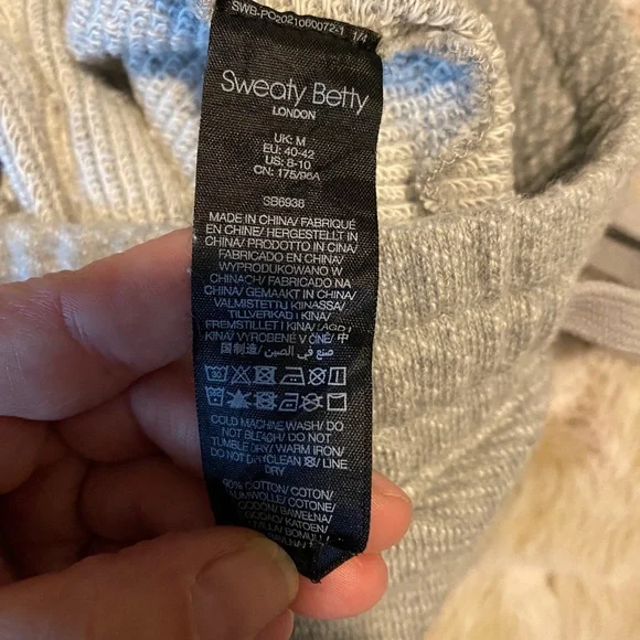 Sweaty Betty Nestle Up Sweat Set 1/4 Zip Pullover Taper Trouser Grey $228 - Picture 11 of 13